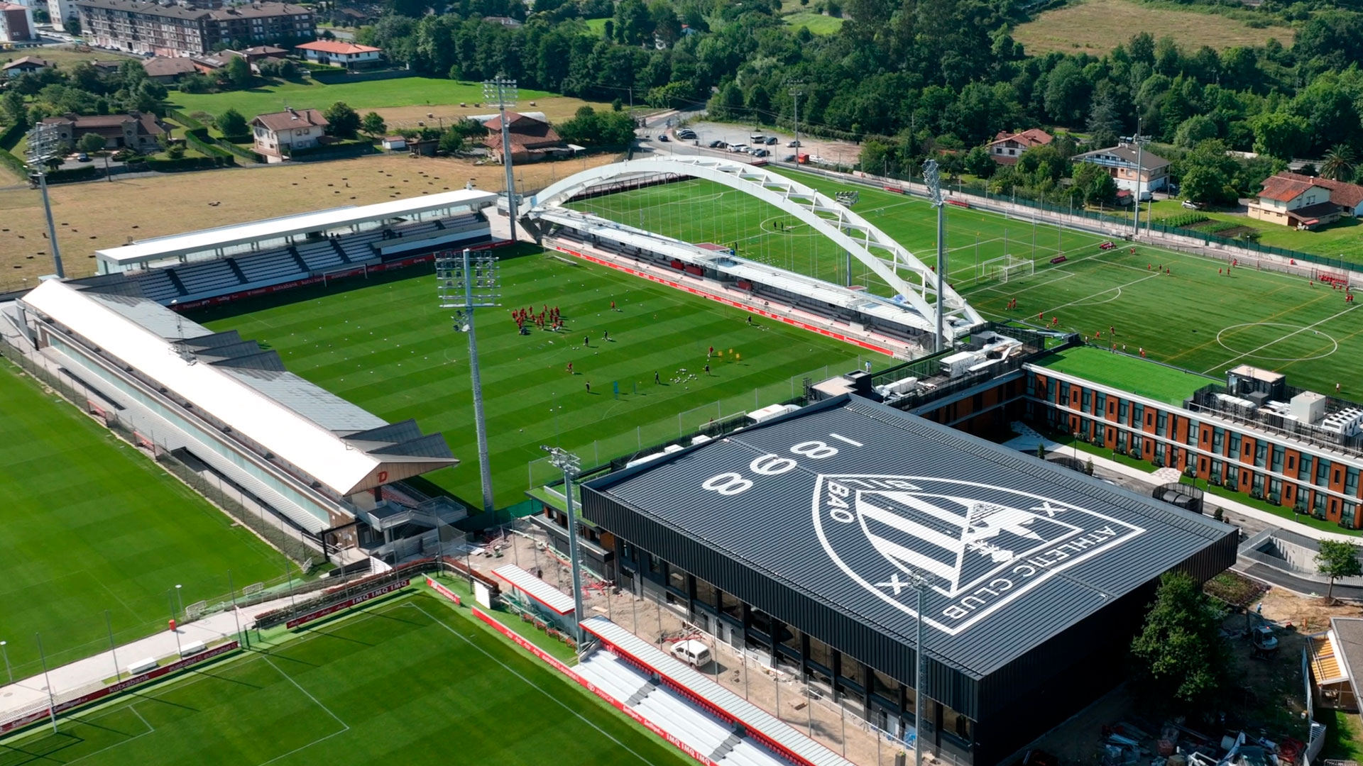 Vista aérea de las instalaciones del Athletic Club en Lezama