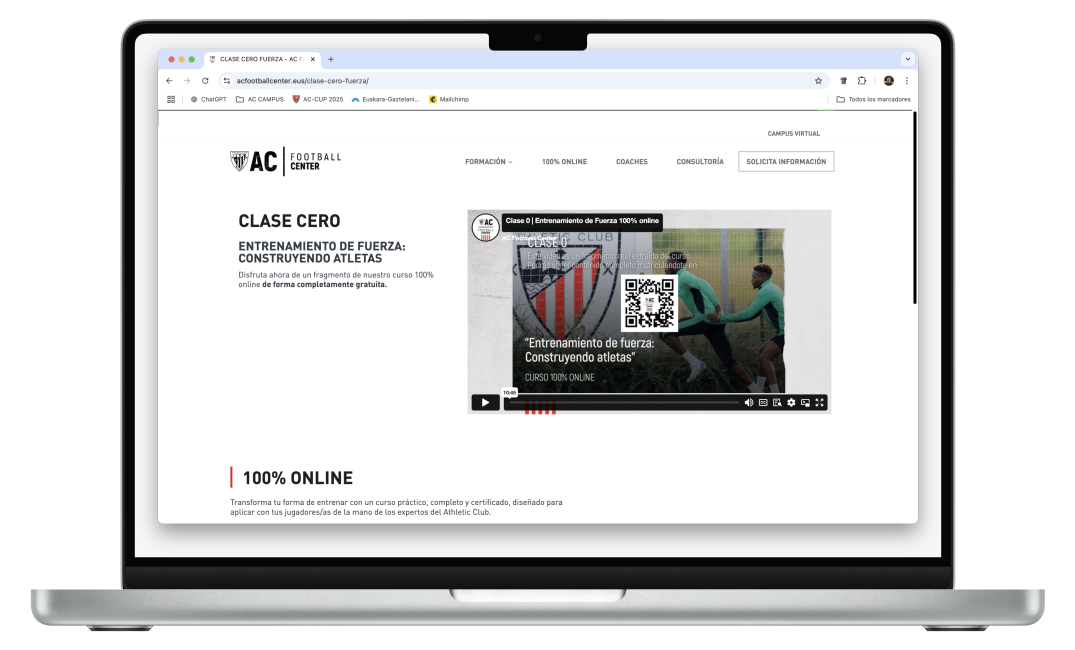 Vista previa de la Clase Cero del curso de Entrenamiento de fuerza en el campus virtual